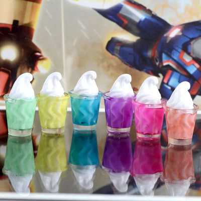 10pcs 3D Ice Cream Cup Planar Resin Flatback Cabochons New Scrapbooking 2024 Miniature Food Art Supply Decoration Parts